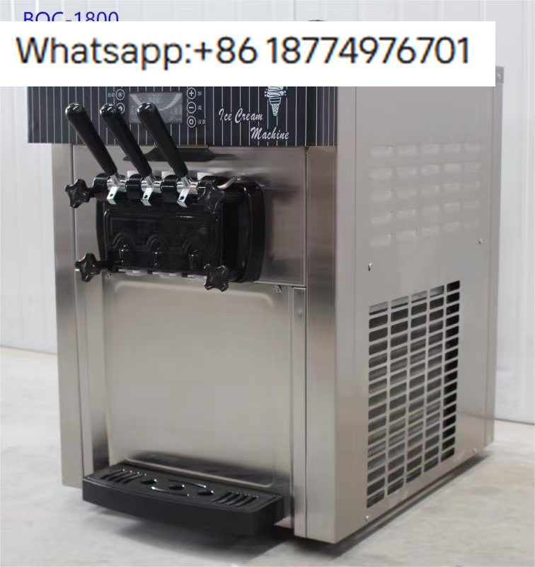 Soft Serve Ice Cream Machine - 20-28L/saat 3 Çeşitli Ticari Otomatik Tezgah