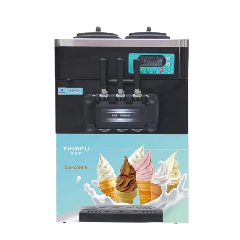 Soft Serve Ice Cream Machine - Ticari Otomatik 25-28L/S Masa Üstü Yumuşak