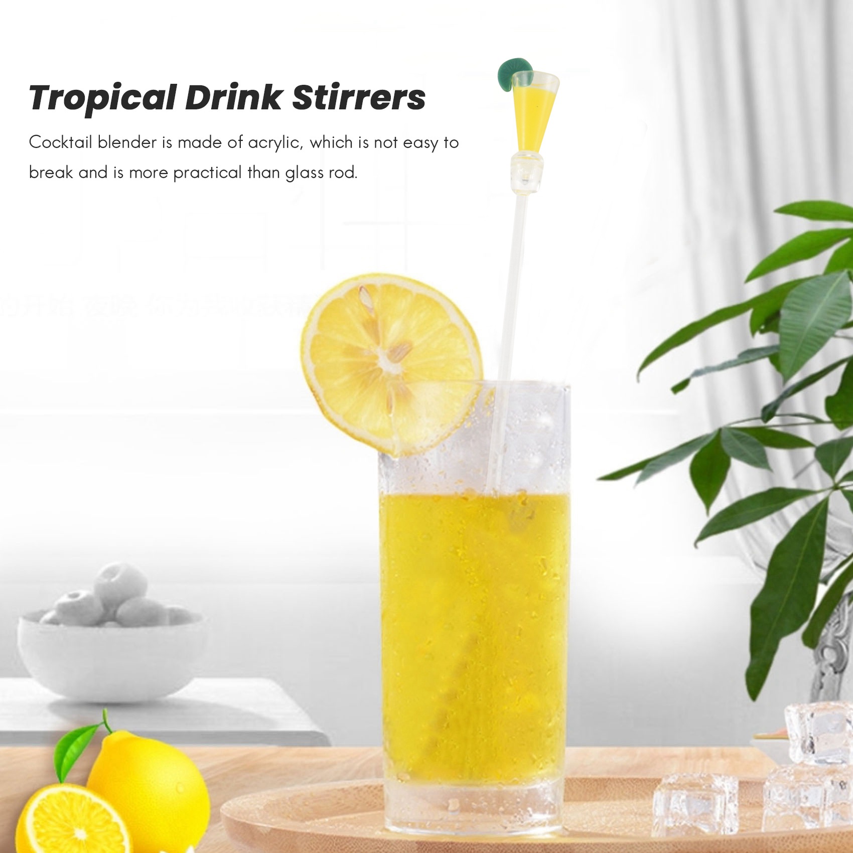 Bar Blender Mixing - 10 Adet Kokteyl Karıştırıcı İçecek Karıştırma
