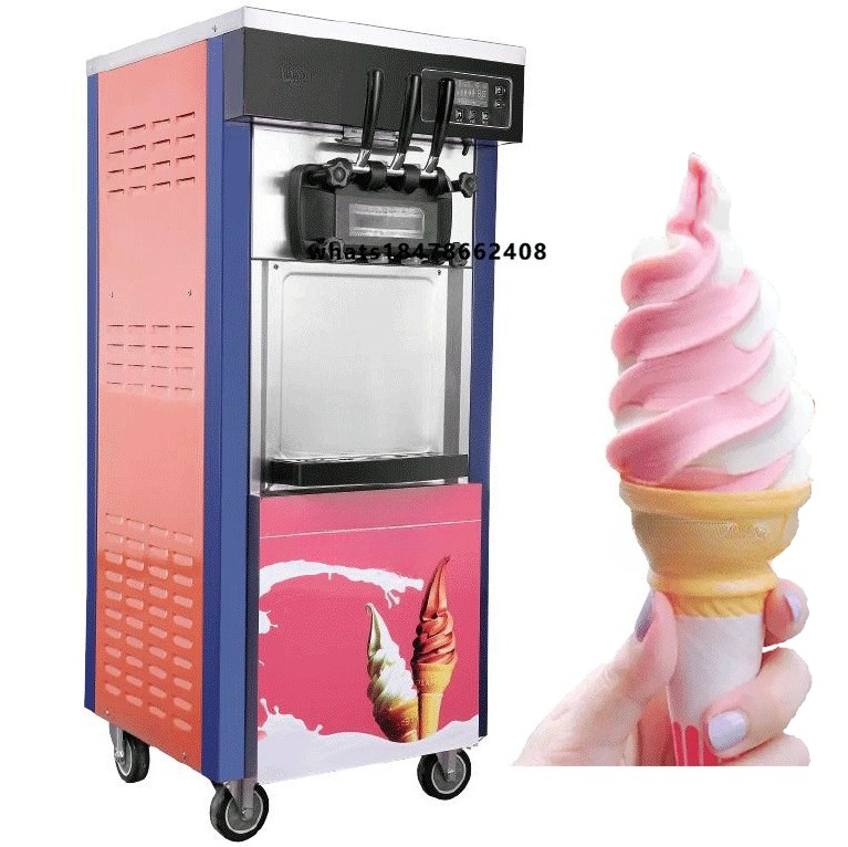 Soft Serve Ice Cream Machine - Tam Otomatik 20~28L/s Yumuşak Dondurma Makinesi