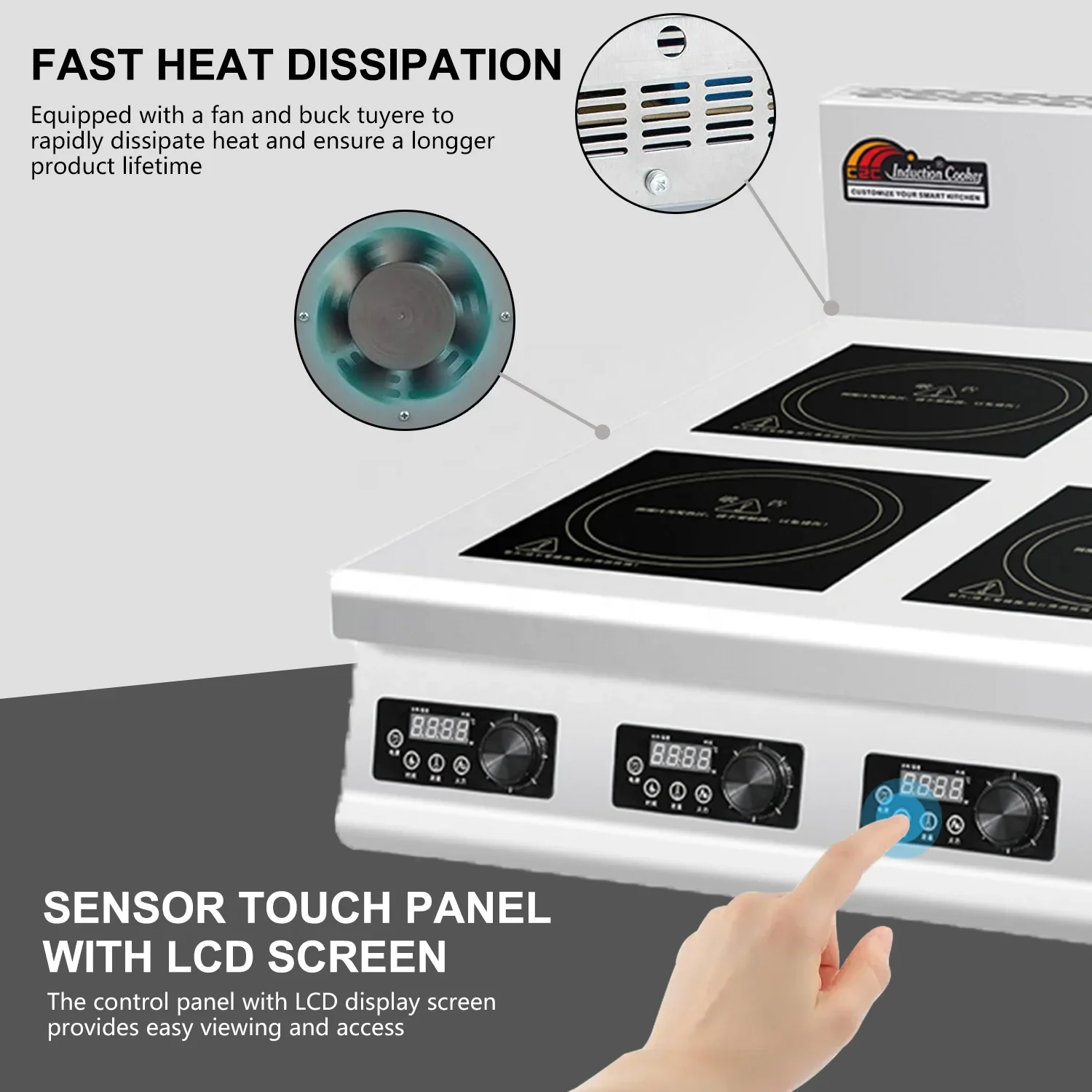4 Gözlü Düz Endüstriyel Ticari - Commercial Kitchen Induction incelemesi ve fiyatı